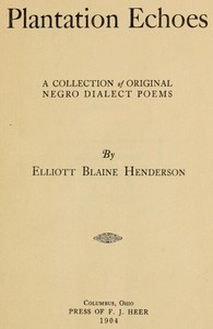 Cover of Plantation echoes — Background and Themes