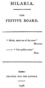 Cover of Hilaria. The Festive Board — Key Ideas to Explore