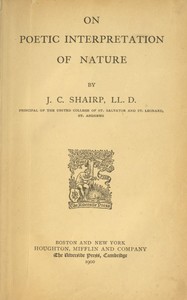 Cover of On poetic interpretation of nature — Reading Notes
