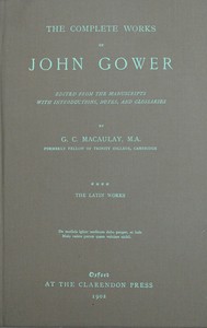 Cover of The complete works of John Gower, volume 4 — Edition Insights