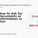 How to Ask for Documents or Information in Tour Guide Message English