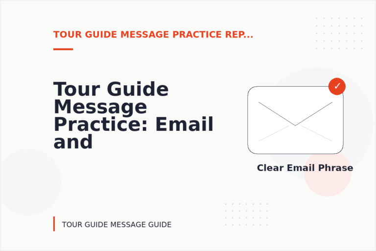 Tour Guide Message Practice: Email and Message Examples