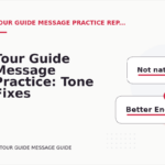 Tour Guide Message Practice: Tone Fixes for Real Situations